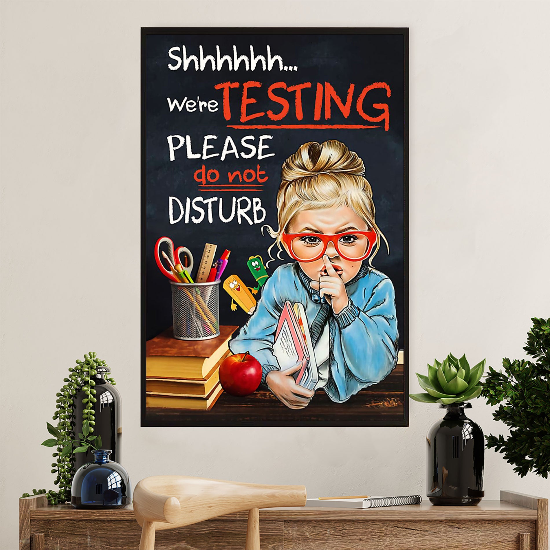 Teacher Classroom Canvas Wall Art | Classmates We're Testing | Back To School Gift for Teacher