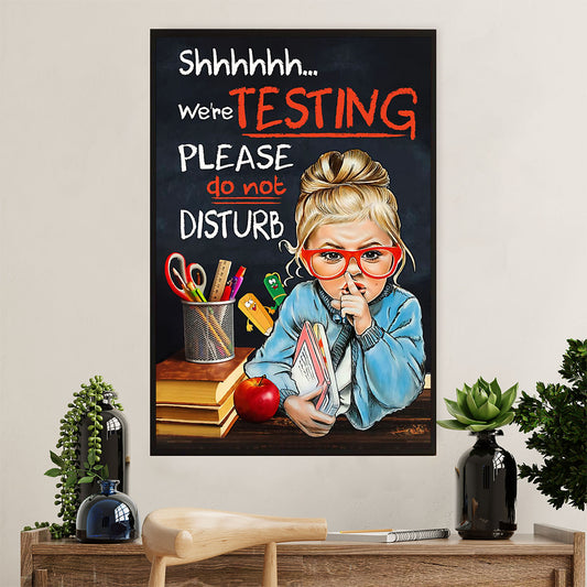 Teacher Classroom Poster | Classmates We're Testing | Wall Art Back To School Gift for Teacher