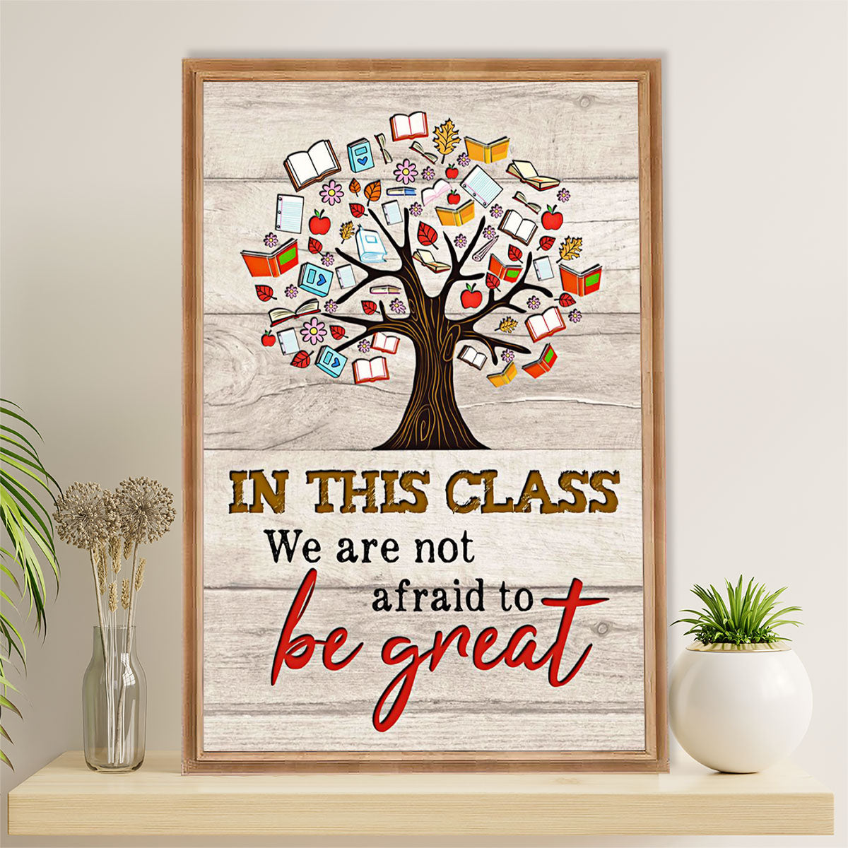 Teacher Classroom Canvas Wall Art | In This Class | Back To School Gift for Teacher