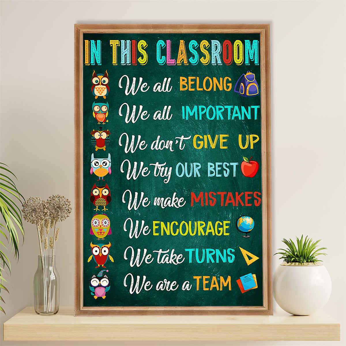 Teacher Classroom Canvas Wall Art | Students In This Classroom | Back To School Gift for Teacher