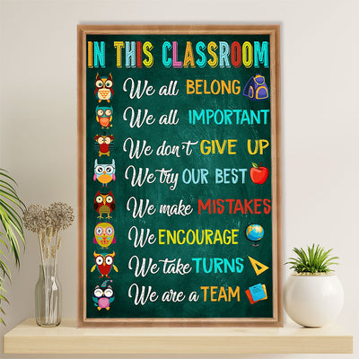 Teacher Classroom Poster | Students In This Classroom | Wall Art Back To School Gift for Teacher