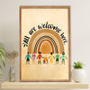 Teacher Classroom Poster | All Are Welcome Here | Wall Art Back To School Gift for Teacher