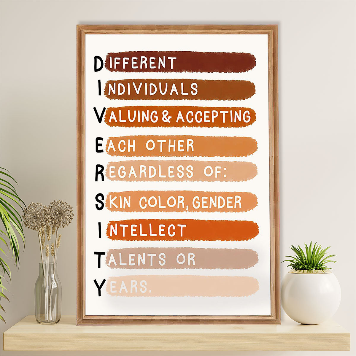 Teacher Classroom Poster | Diversity | Wall Art Back To School Gift for Teacher