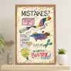 Teacher Classroom Poster | Mistakes | Wall Art Back To School Gift for Teacher