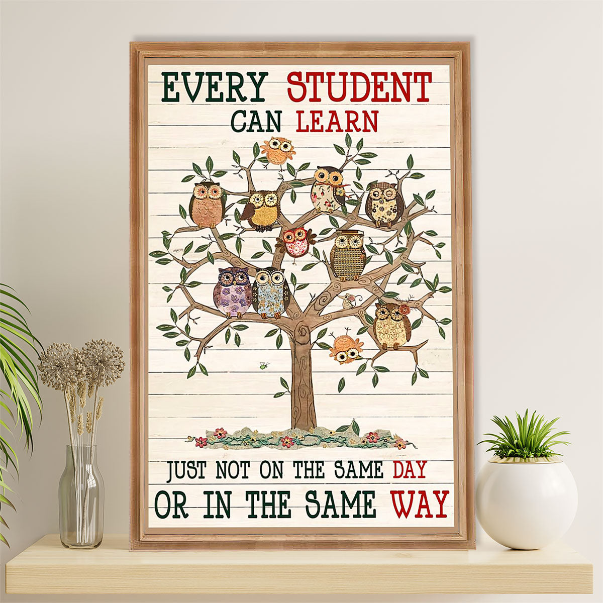 Teacher Classroom Poster | Every Student Can Learn | Wall Art Back To School Gift for Teacher