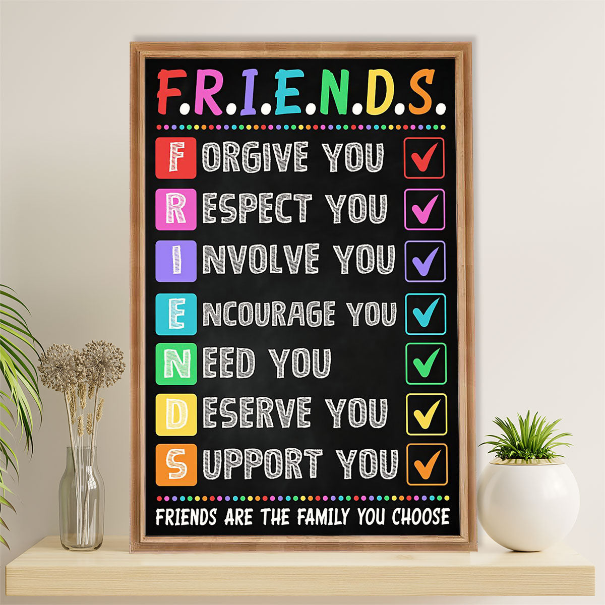 Teacher Classroom Poster | FRIENDS | Wall Art Back To School Gift for Teacher