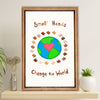 Teacher Classroom Canvas Wall Art | Different Colors Change The World | Back To School Gift for Teacher
