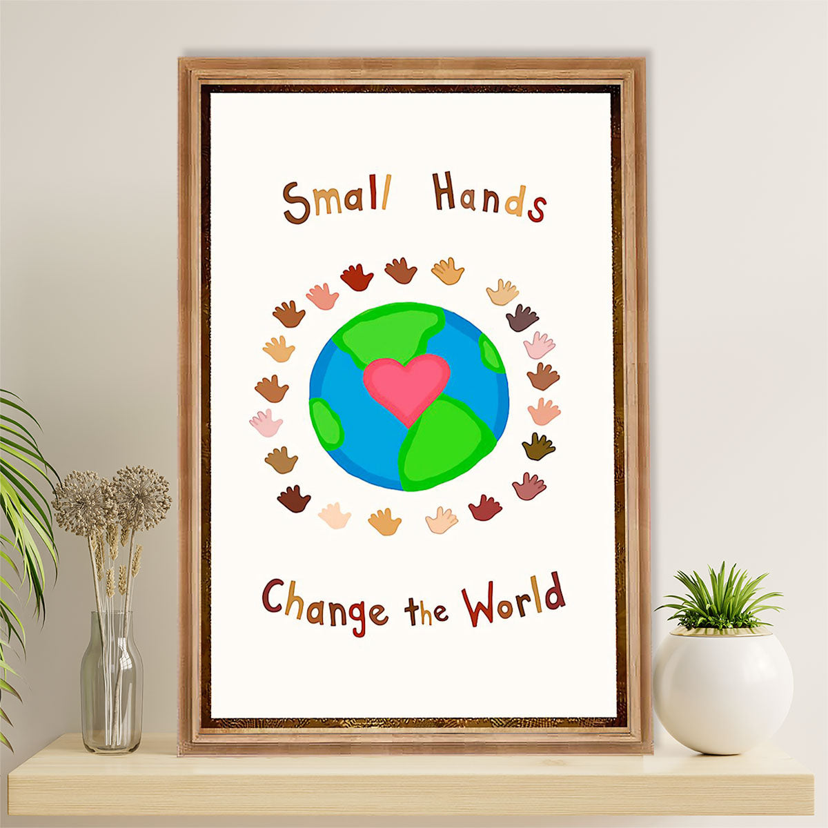Teacher Classroom Poster | Different Colors Change The World | Wall Art Back To School Gift for Teacher