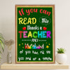 Teacher Classroom Poster | Thanks A Teacher | Wall Art Back To School Gift for Teacher