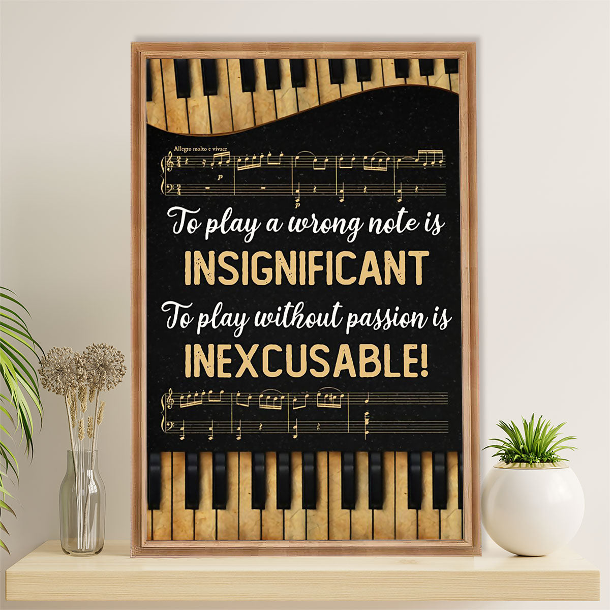 Teacher Classroom Poster | Play A Wrong Note | Wall Art Back To School Gift for Teacher