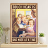 Teacher Classroom Canvas Wall Art | Touch Hearts One Note At A Time | Back To School Gift for Teacher