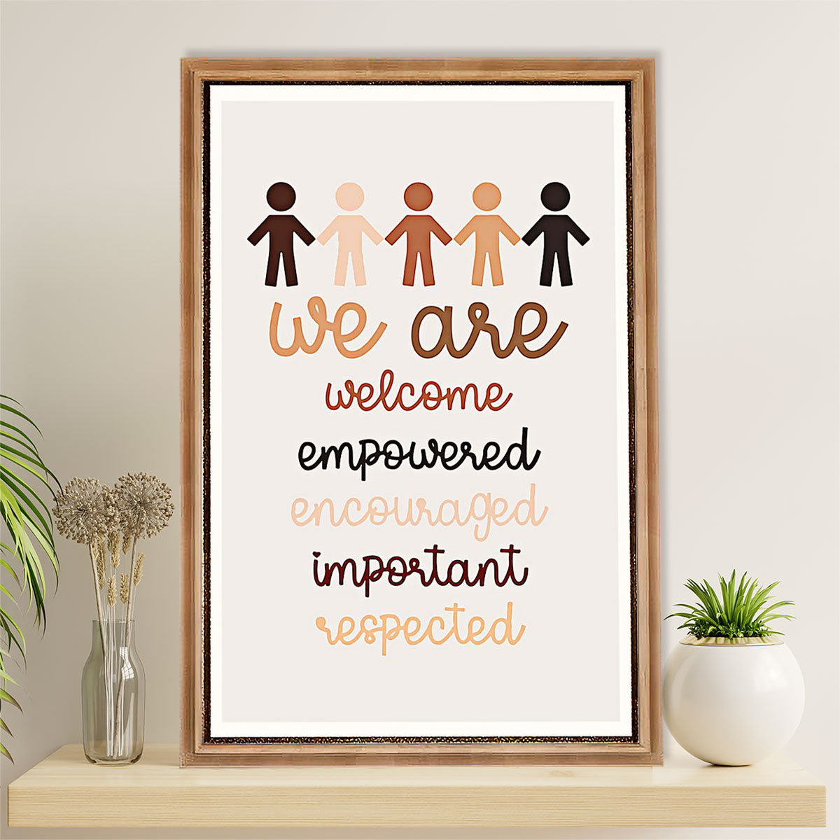 Teacher Classroom Canvas Wall Art | We Are Welcome, Empowered | Back To School Gift for Teacher