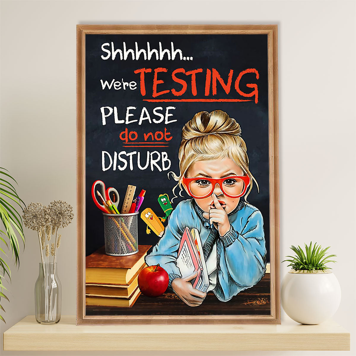 Teacher Classroom Canvas Wall Art | Classmates We're Testing | Back To School Gift for Teacher