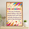 Teacher Classroom Canvas Wall Art | Teaching Profession | Back To School Gift for Teacher