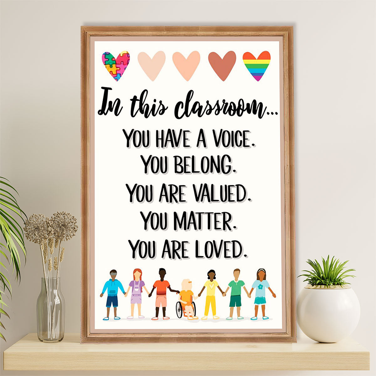 Teacher Classroom Canvas Wall Art | In This Classroom | Back To School Gift for Teacher