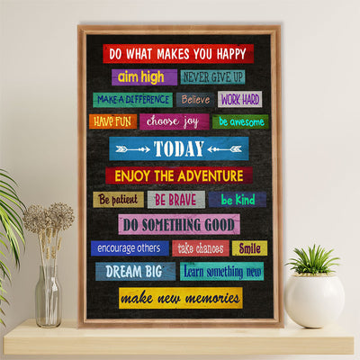 Teacher Classroom Poster | Motivational Quotes | Wall Art Back To School Gift for Teacher