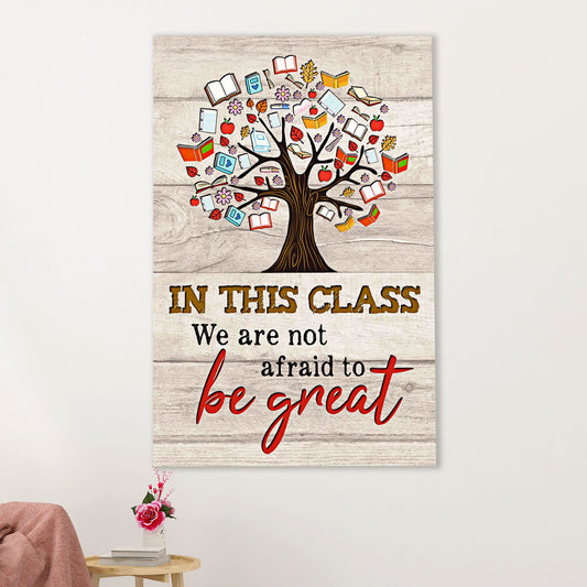 Teacher Classroom Canvas Wall Art | In This Class | Back To School Gift for Teacher