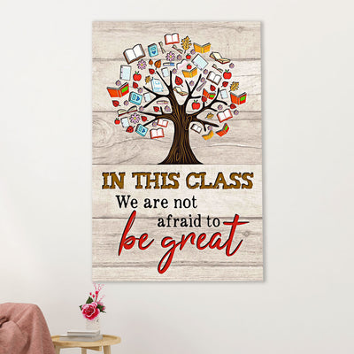 Teacher Classroom Poster | In This Class | Wall Art Back To School Gift for Teacher