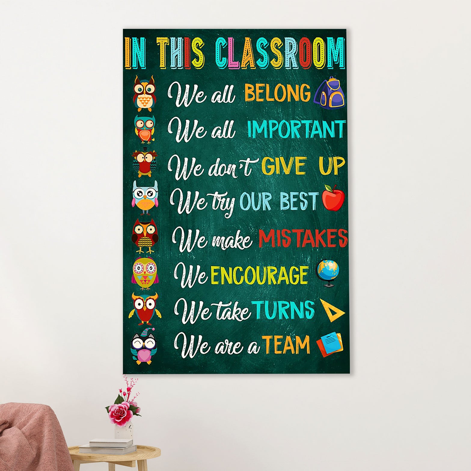 Teacher Classroom Poster | Students In This Classroom | Wall Art Back To School Gift for Teacher