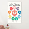 Teacher Classroom Canvas Wall Art | In This Classroom We Believe | Back To School Gift for Teacher