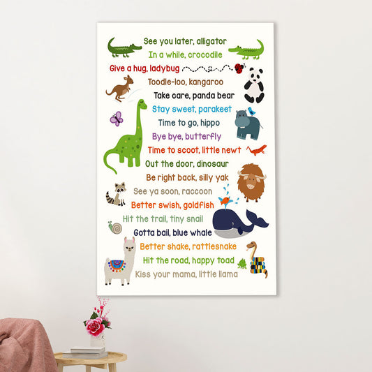 Teacher Classroom Canvas Wall Art | See You Later Alligator | Back To School Gift for Teacher