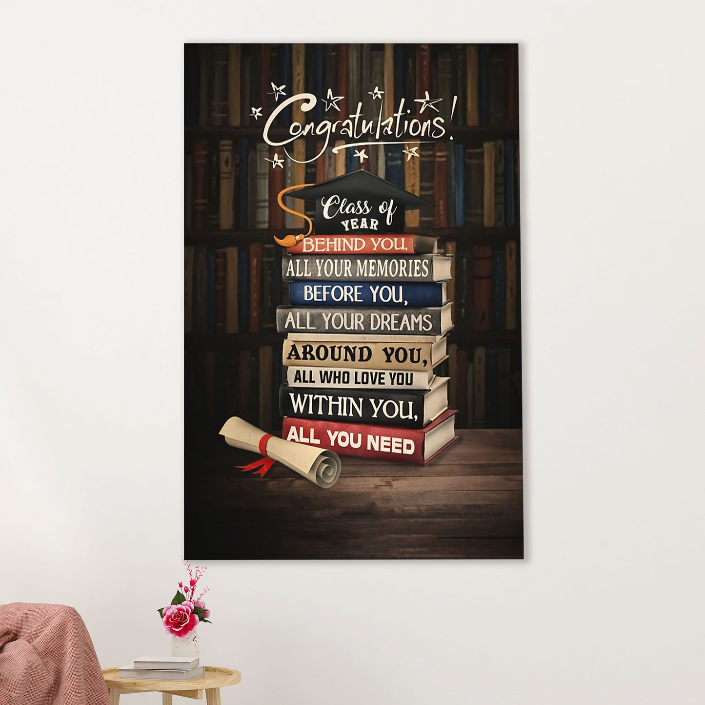 Teacher Classroom Poster | Class Of Year | Wall Art Back To School Gift for Teacher