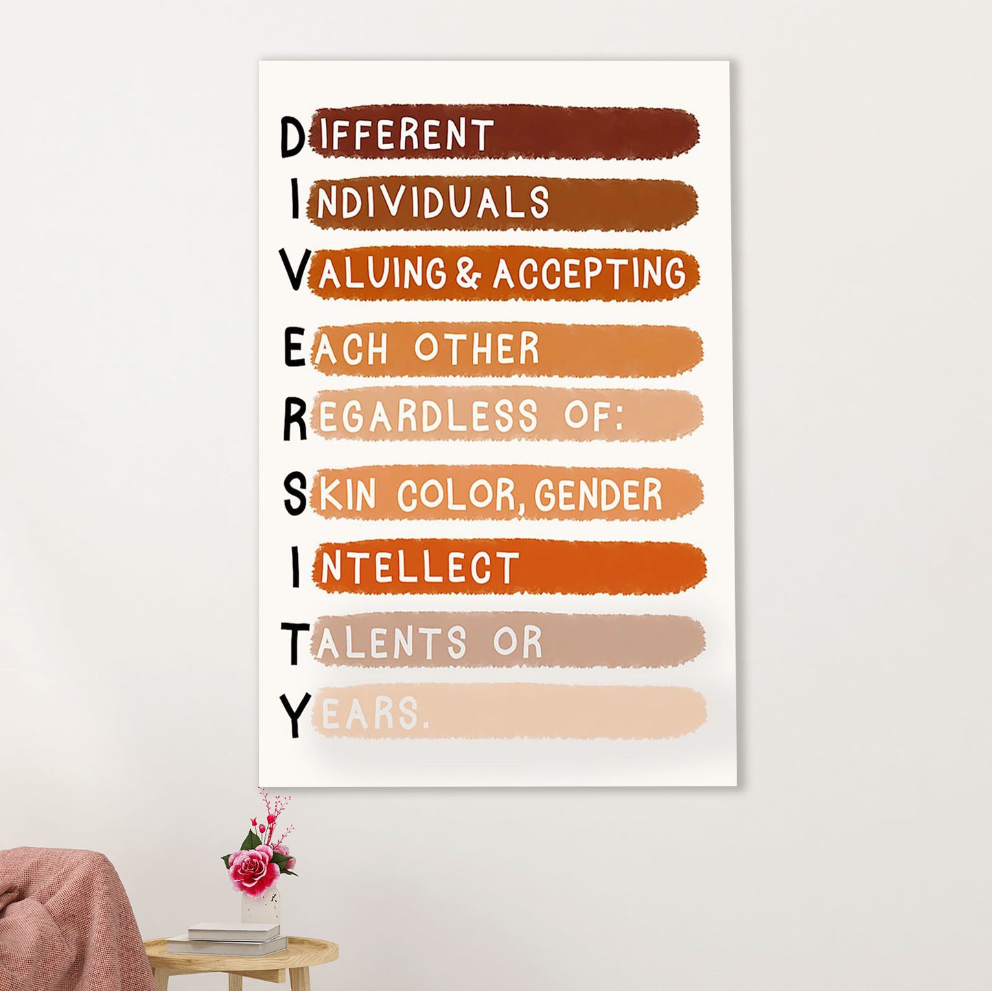 Teacher Classroom Canvas Wall Art | Diversity | Back To School Gift for Teacher