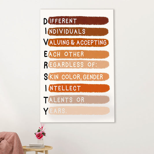 Teacher Classroom Canvas Wall Art | Diversity | Back To School Gift for Teacher