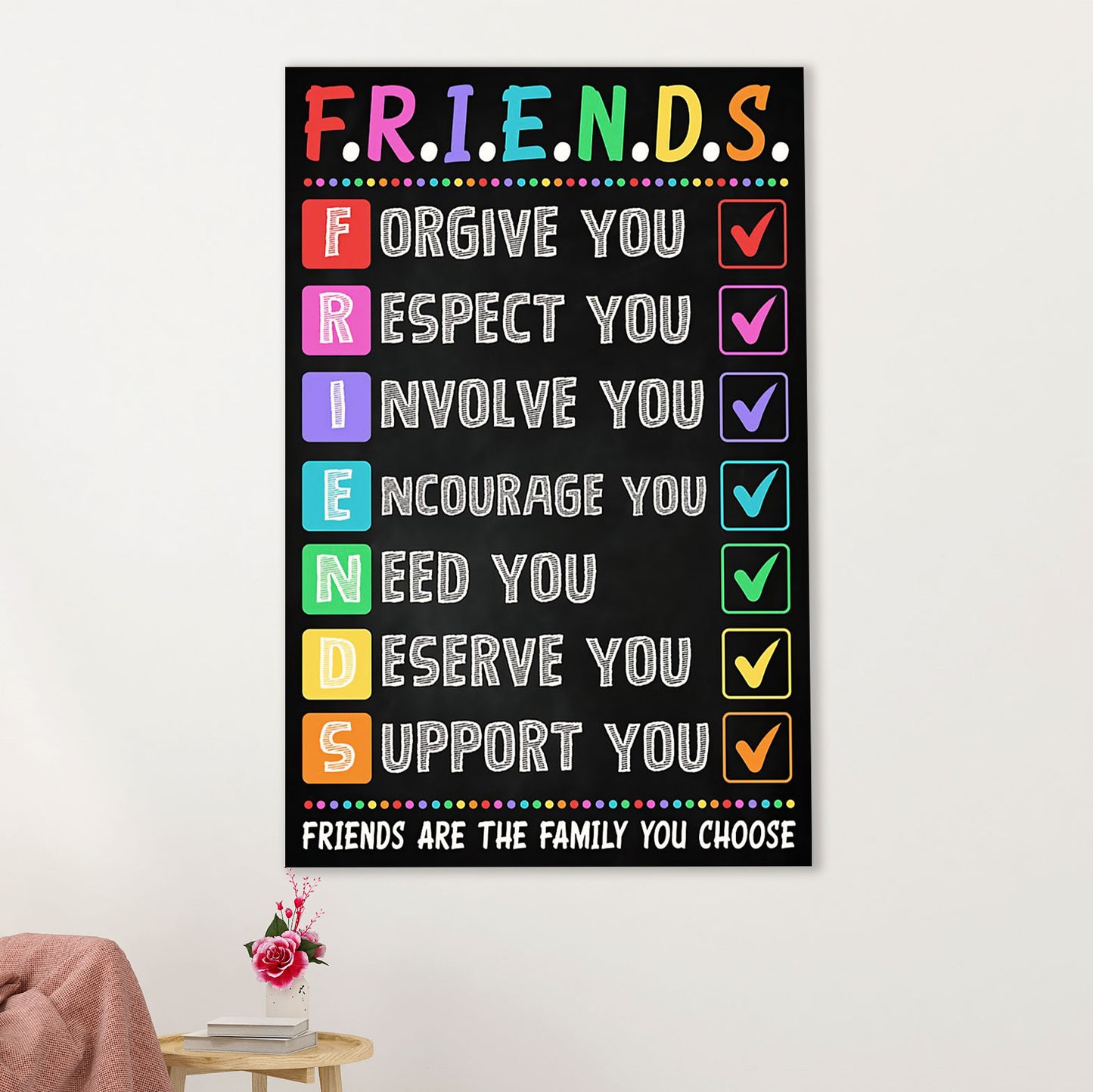 Teacher Classroom Poster | FRIENDS | Wall Art Back To School Gift for Teacher