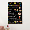 Teacher Classroom Canvas Wall Art | I Have Character | Back To School Gift for Teacher