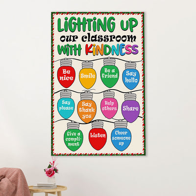 Teacher Classroom Canvas Wall Art | Lighting up Our Classroom | Back To School Gift for Teacher