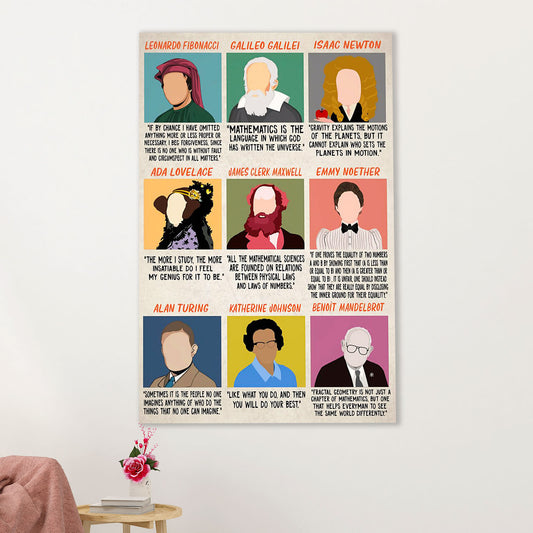 Teacher Classroom Canvas Wall Art | Math Scientist | Back To School Gift for Teacher