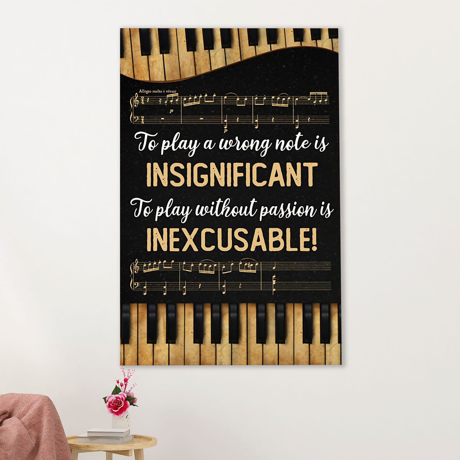 Teacher Classroom Poster | Play A Wrong Note | Wall Art Back To School Gift for Teacher