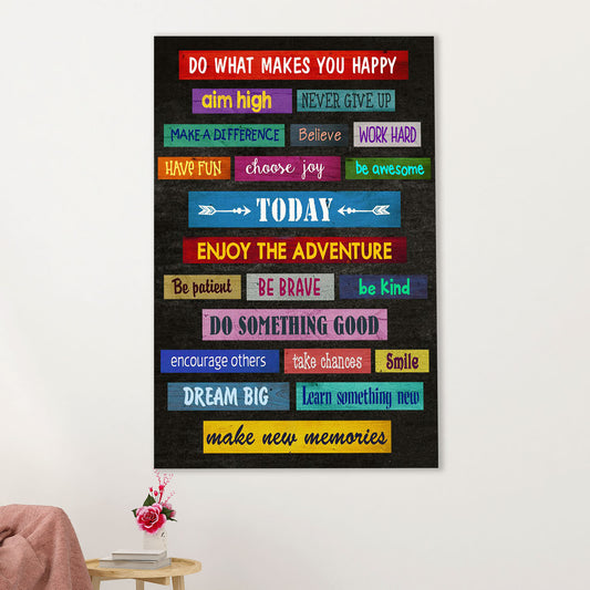 Teacher Classroom Canvas Wall Art | Motivational Quotes | Back To School Gift for Teacher