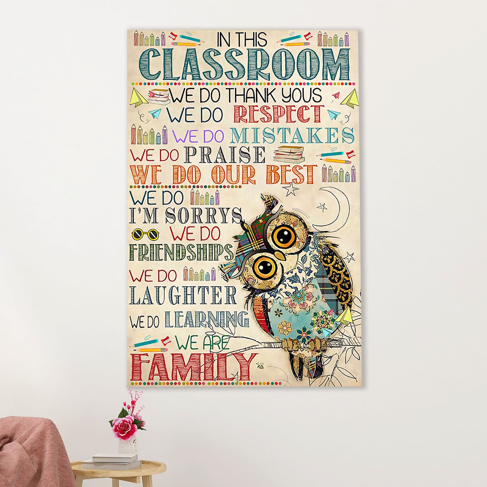 Teacher Classroom Poster | In This Classroom | Wall Art Back To School Gift for Teacher