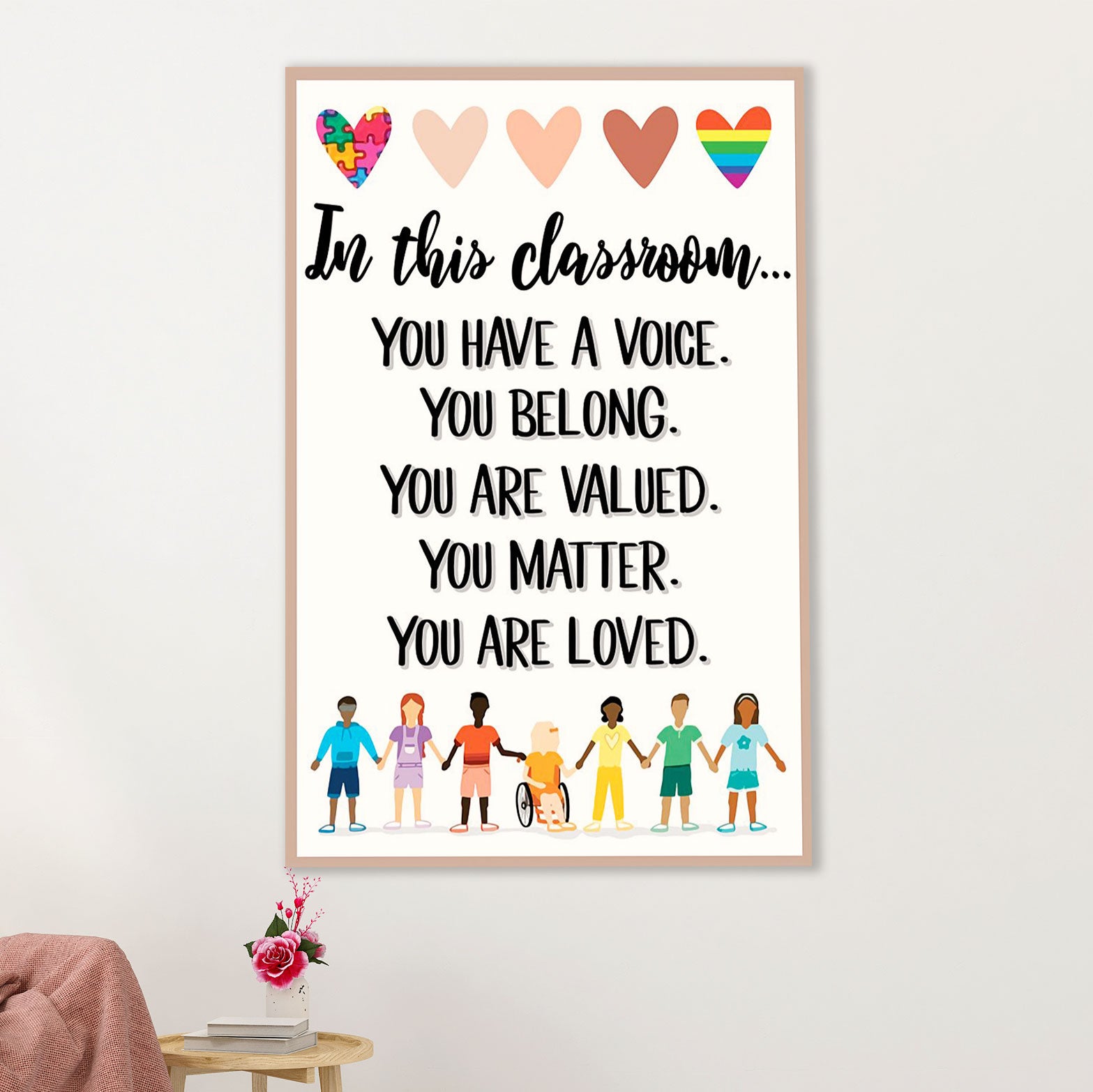 Teacher Classroom Canvas Wall Art | In This Classroom | Back To School Gift for Teacher