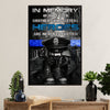 Police Officer Poster | Heroes Are Never Forgotten | Wall Art Gift for Policeman