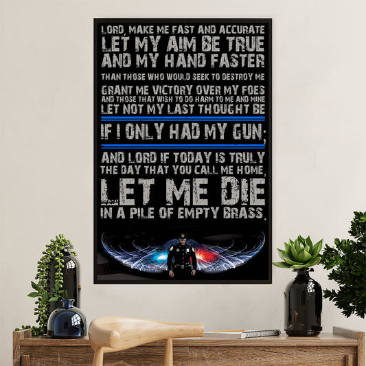 Police Officer Poster | Angel Wings Police | Wall Art Gift for Policeman
