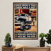 Police Officer Canvas Wall Art | Boy Wanted To Be A Police | Gift for Policeman