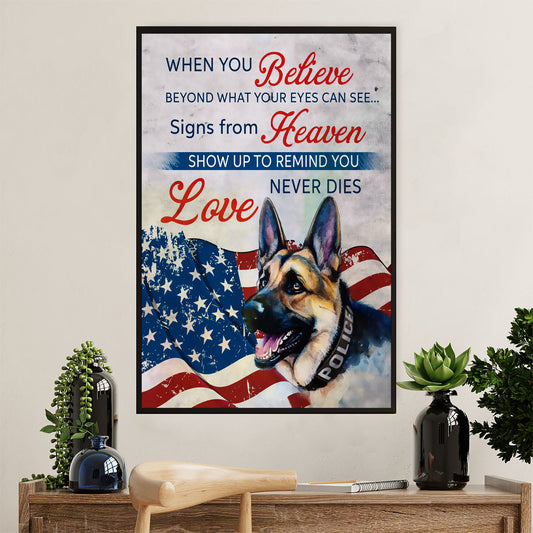 Police Officer Poster | When You Believe | Wall Art Gift for Policeman