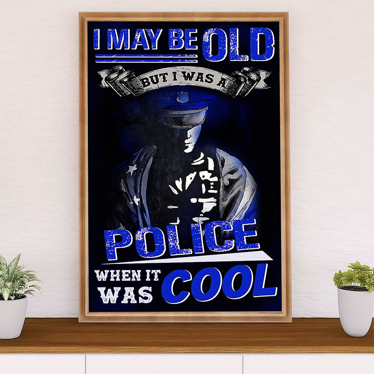 Police Officer Canvas Wall Art | Retired Police | Gift for Policeman