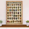 Police Officer Poster | State Police Embroidered Patches | Wall Art Gift for Policeman