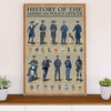 Police Officer Poster | History Of The American Police Officer | Wall Art Gift for Policeman