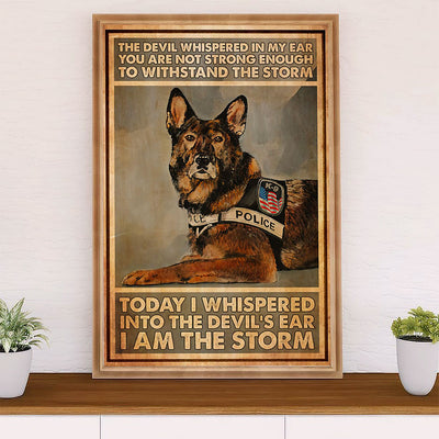 Police Officer Canvas Wall Art | Police Dog | Gift for Policeman