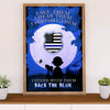 Police Officer Canvas Wall Art | Back The Blue | Gift for Policeman