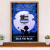 Police Officer Poster | Back The Blue | Wall Art Gift for Policeman