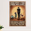 Police Officer Canvas Wall Art | Boy Wanted To Become A Police Officer | Gift for Policeman