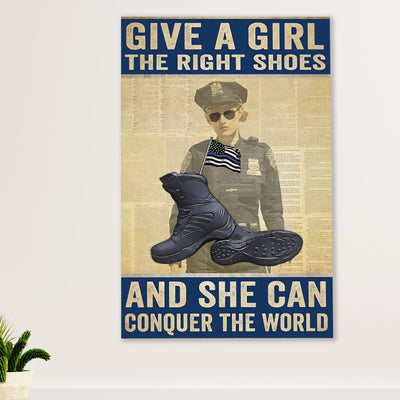 Police Officer Poster | Girl Police | Wall Art Gift for Policeman