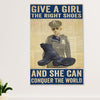 Police Officer Canvas Wall Art | Girl Police | Gift for Policeman