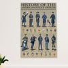 Police Officer Poster | History Of The American Police Officer | Wall Art Gift for Policeman